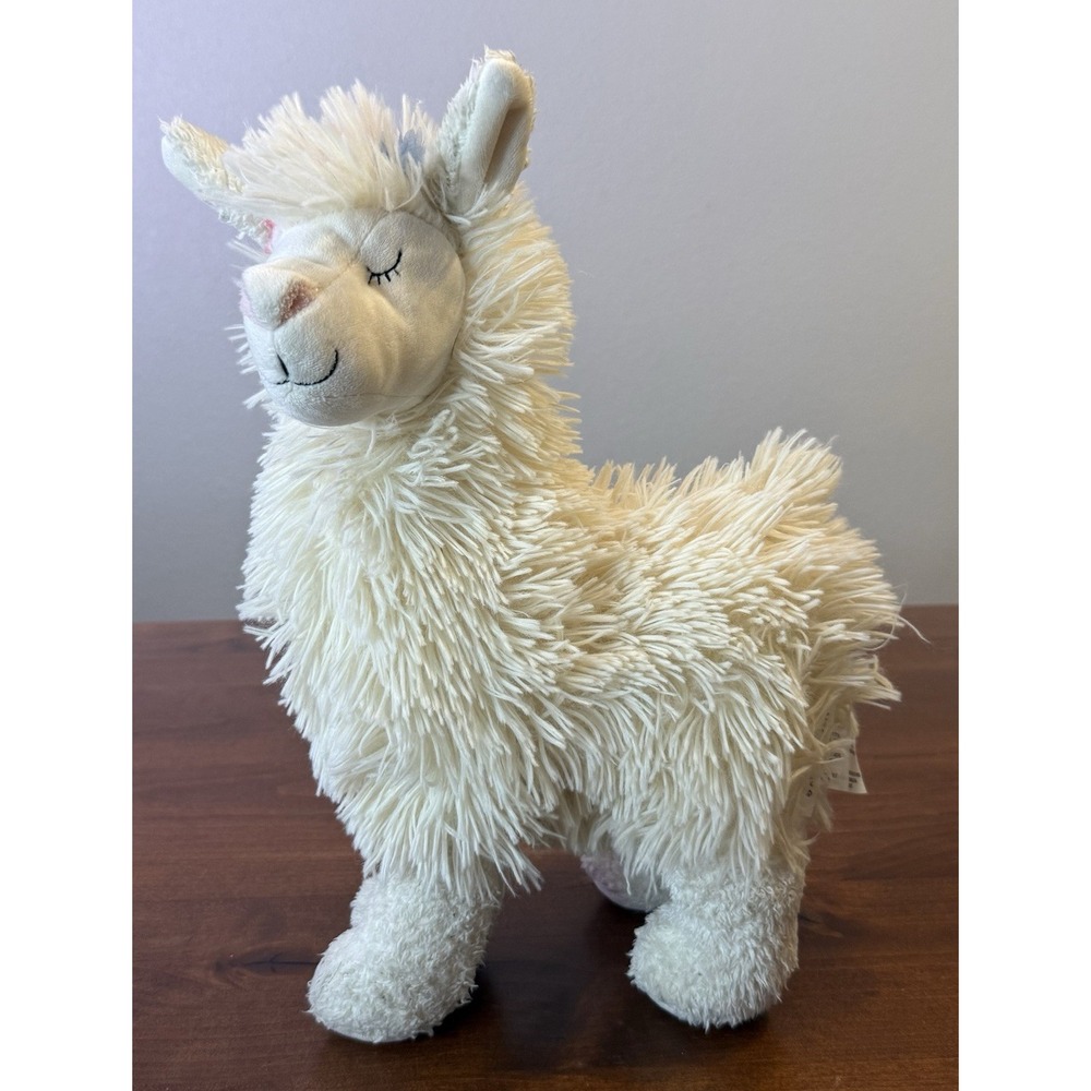 Anthropologie Llama Plush Stuffed Animal 16" Flower Crown Soft